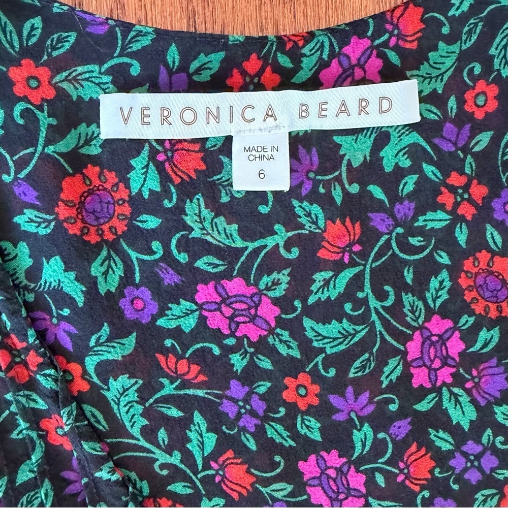 Veronica Beard Ashlynn Floral Silk Blouse size 6 - Picture 5 of 10